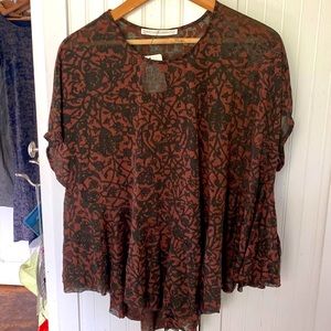 Peruvian Connection, Lace Silhouette Top.  Sexy, Flirty, Fun.  M/L.